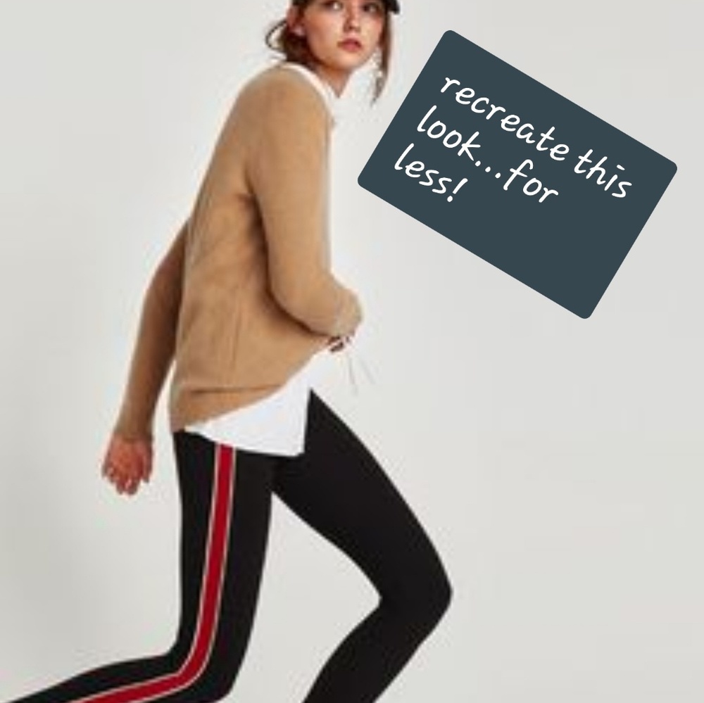 5 ⭐ rated ! Black legging, red/gold stripe - Picture 5 of 8